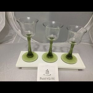 PartyLite Radiant Glow Stemmed Trio Candle Holders
